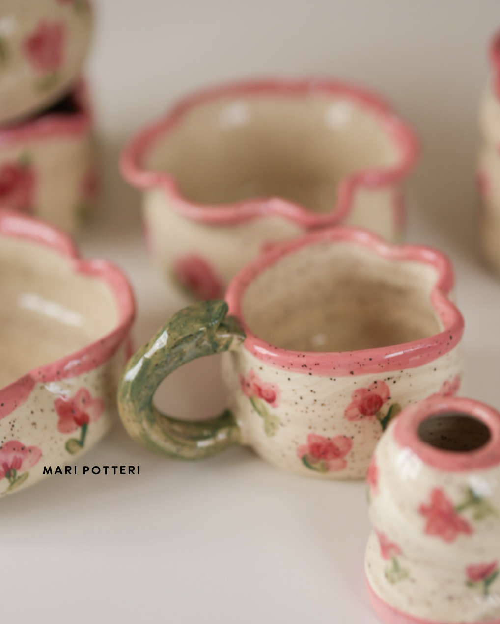 MARI POTTERI SAKURA HANAMI (matchari, matcha bowl, tumbler, mug, bowl )- pre-order 6-8 weeks