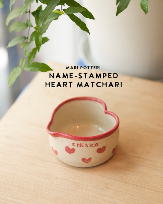 MARI POTTERI VALENTINES MATCHARI ( heart matcha bowl )