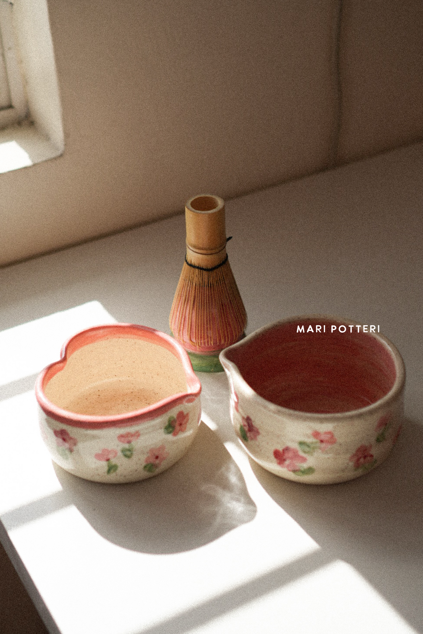 MARI POTTERI SAKURA HANAMI (matchari, matcha bowl, tumbler, mug, bowl )- pre-order 6-8 weeks