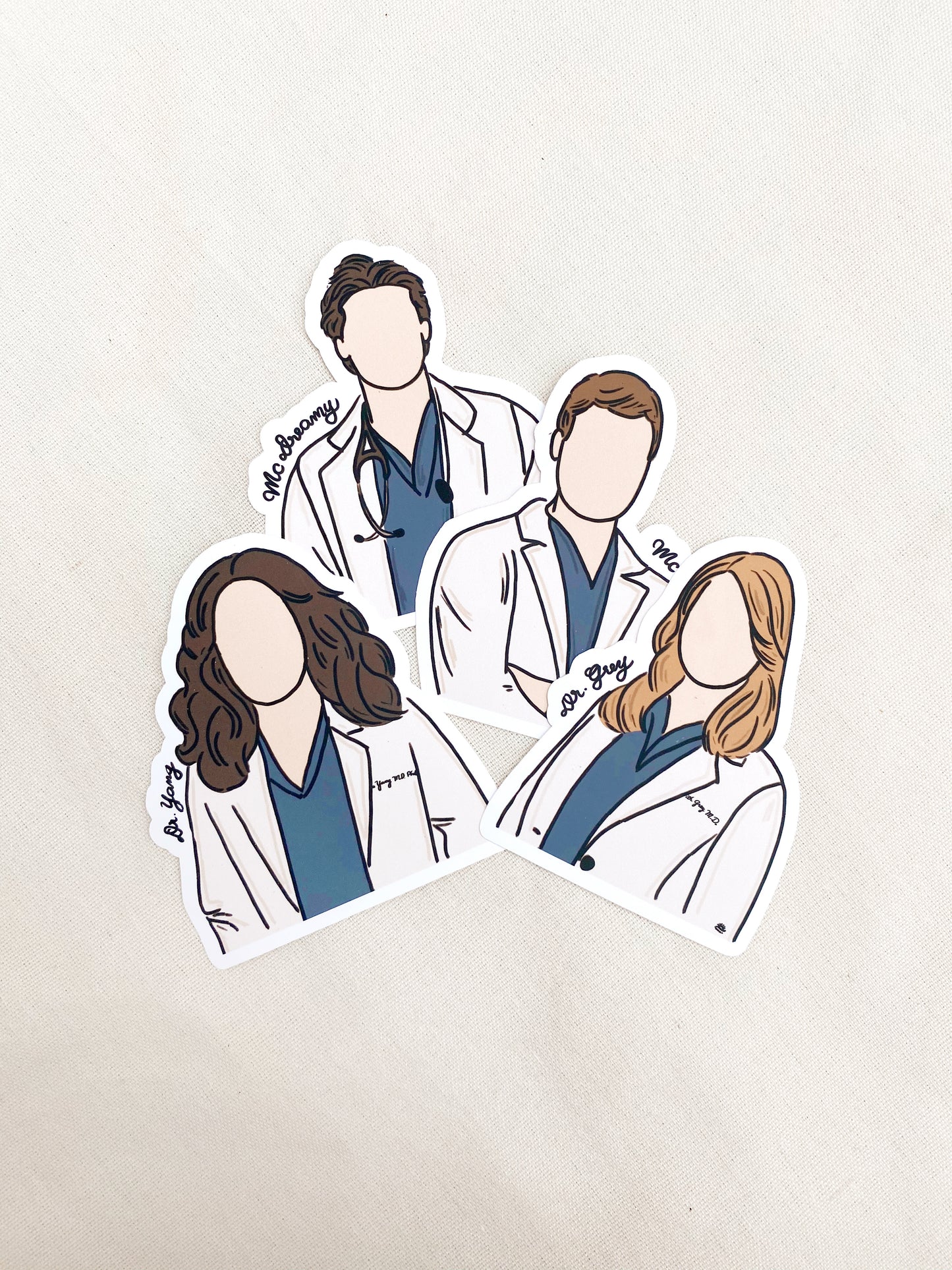 GREYS ANATOMY DOCTOR STICKER PACK