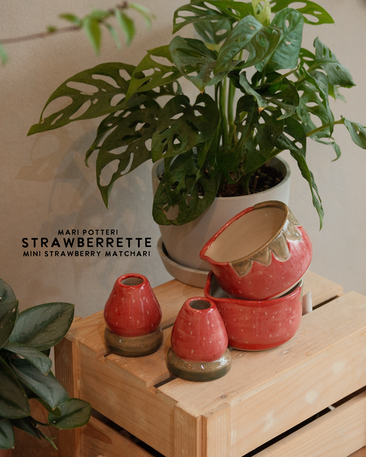 MARI POTTERI STRAWBERRETTE (strawberry matchari / matcha bowl)