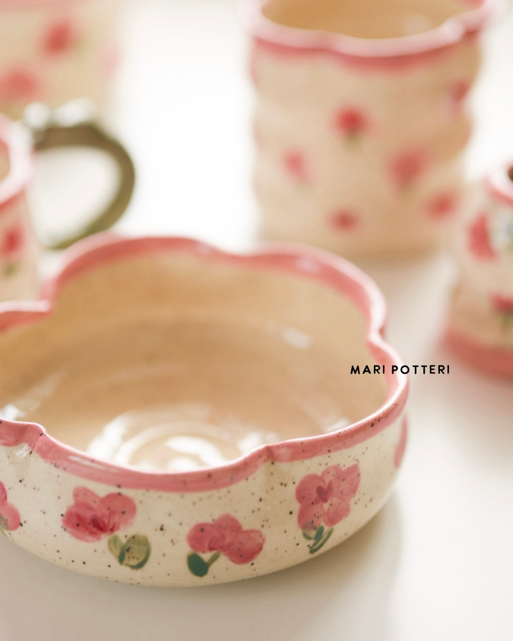 MARI POTTERI SAKURA HANAMI (matchari, matcha bowl, tumbler, mug, bowl )- pre-order 6-8 weeks