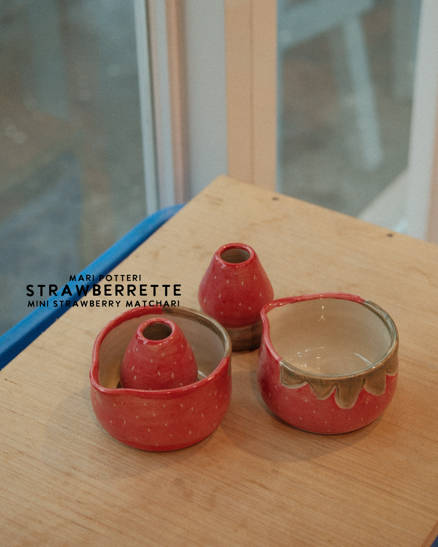 MARI POTTERI STRAWBERRETTE (strawberry matchari / matcha bowl)