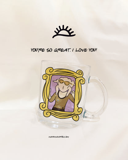 FRIENDS STAND ALONE GLASS MUG