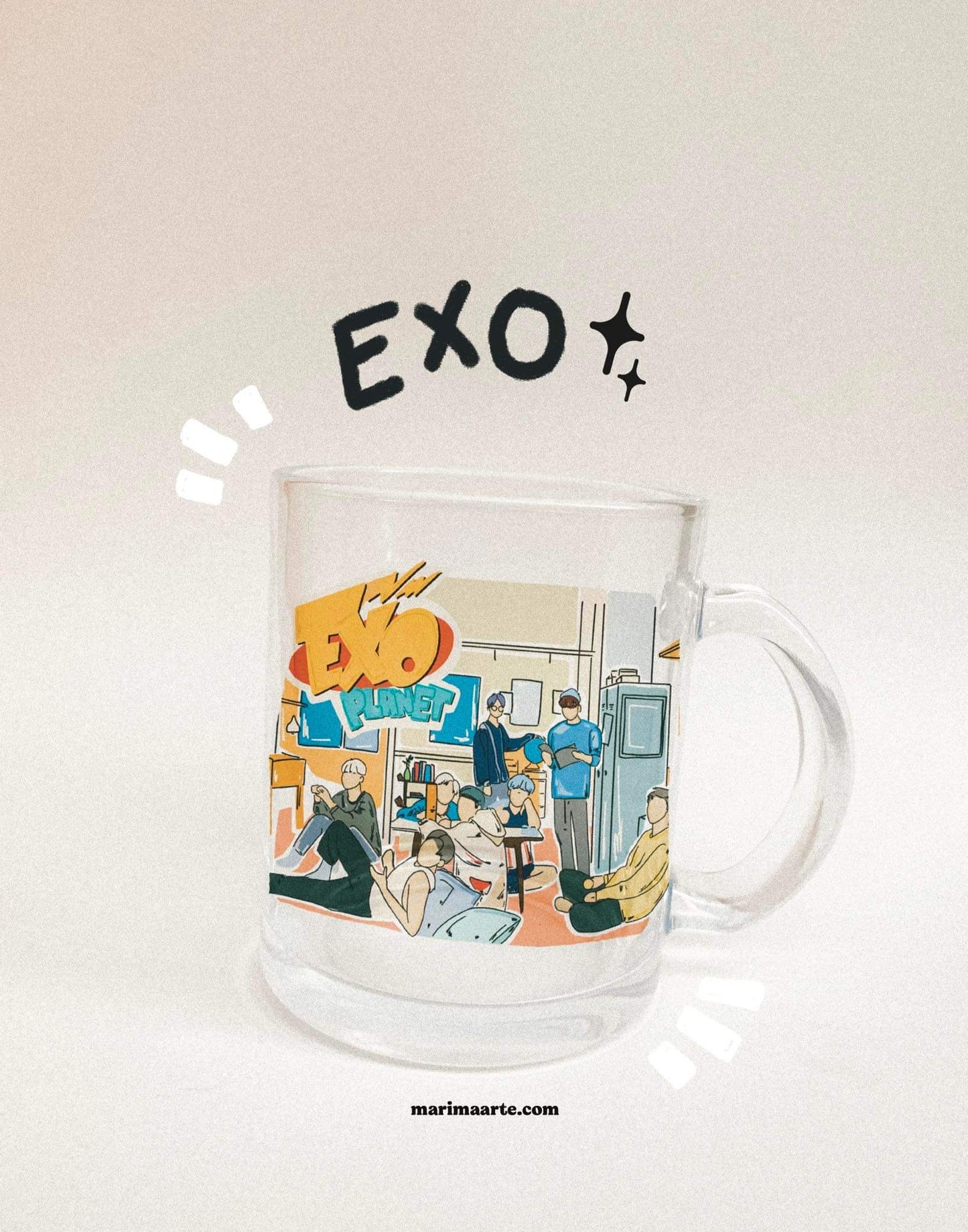 EXO FULL GRAPHICS GLASS MUG